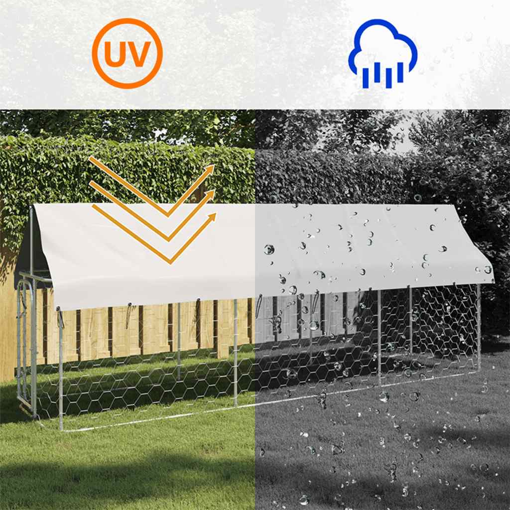 Outdoor Dog Kennel with Roof 400