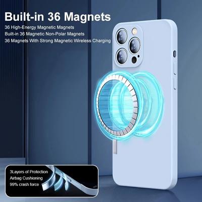 Magnetic Liquid Silicone Case For iPhone 14 12 11 13 Pro Max  For Magsafe Wireless Charging Cases 14 Plus Cover