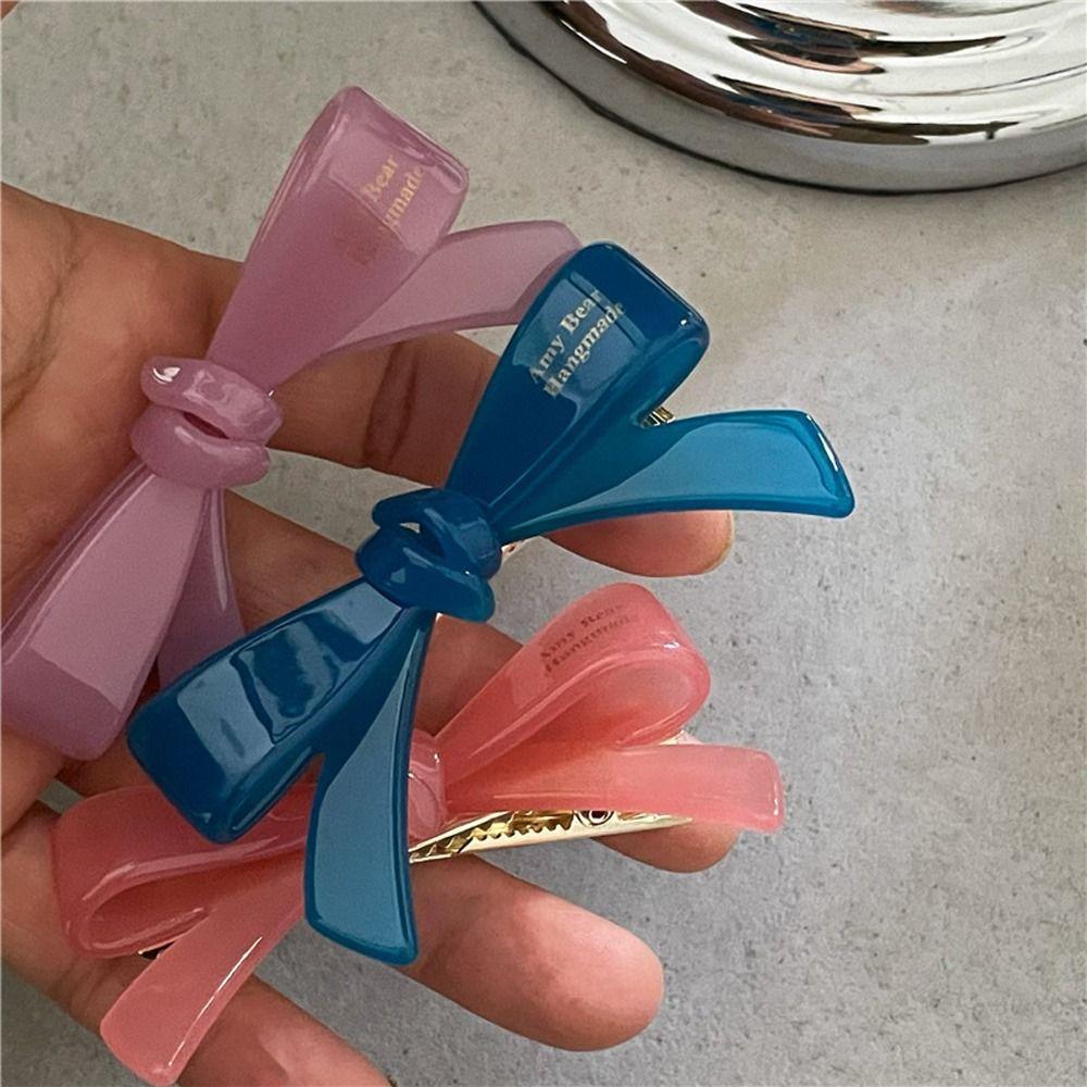 Barrettes Korean Barrettes Ponytail Clips Children Hair Clips Small Duckbill Clips Letter Women Hair Clips Acetate Bow Hairpins