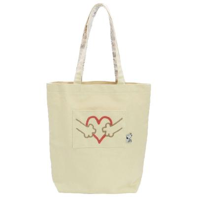 Nakajima Corporation Peanuts Snoopy Heart Hug Square Tote 178190-22