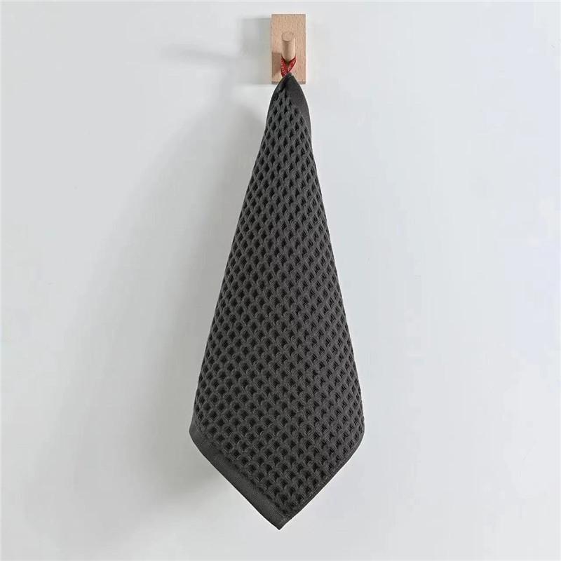 1Pc 35x35cm Waffle Solid Color Cotton Soft Absorbent Children Adult Family Bathroom Face Towel Home Life