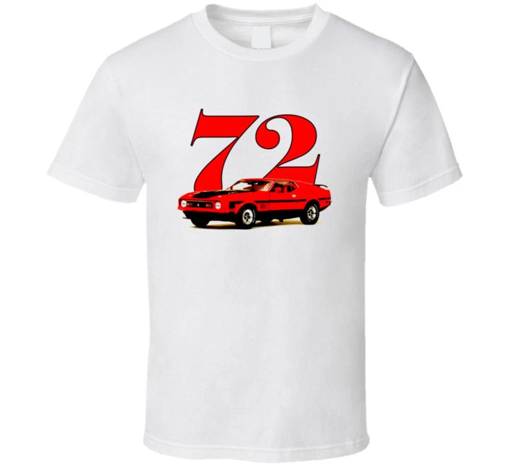 1972 Red Mustang Mach 1 Musclecar Gift T Shirt 2XL