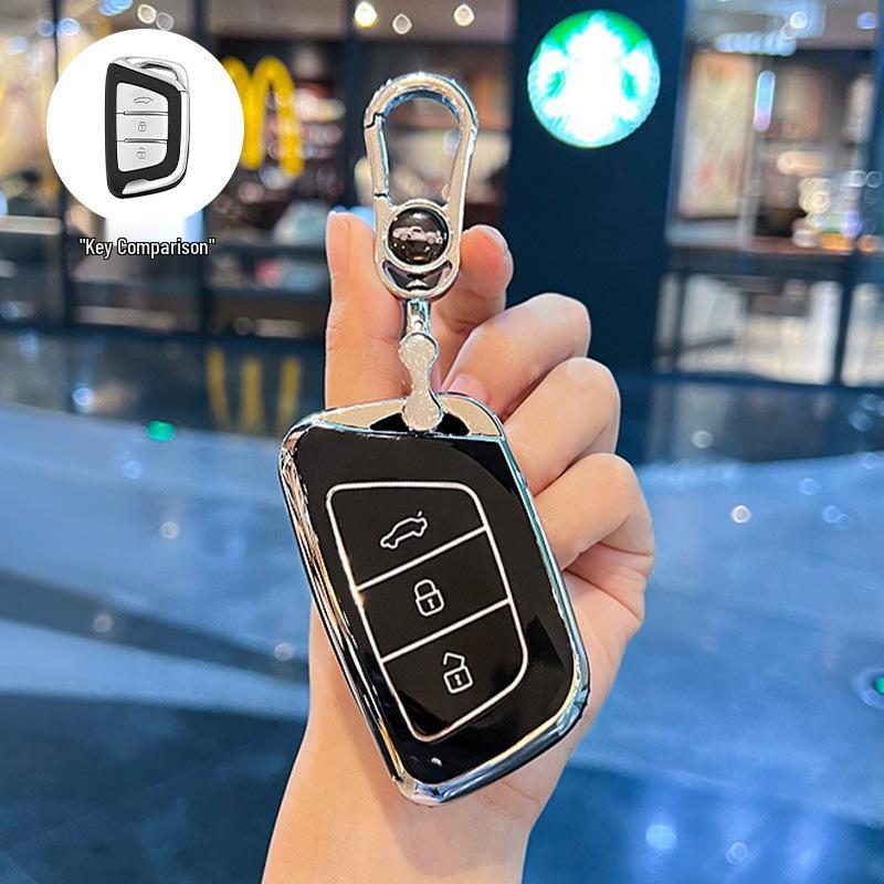 JAC Car Key Cover for Jiayue A5, X4, X7, iC5, iEVS4/7S/T8, and Ruifeng S4/S7/M6