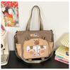Cartoon Student Tote Bag With Large Capacity And Colorful Contrast For Daily Use