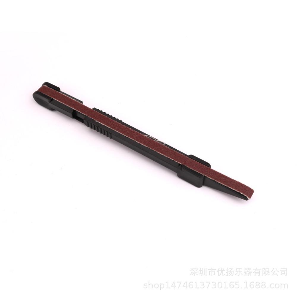 

16cm Length Guitar Fret Polishing Pen Pen Shape Fret Polishing Guitar Fret Polishing Wire File Fretboard Sanding with Sand Belt чорний