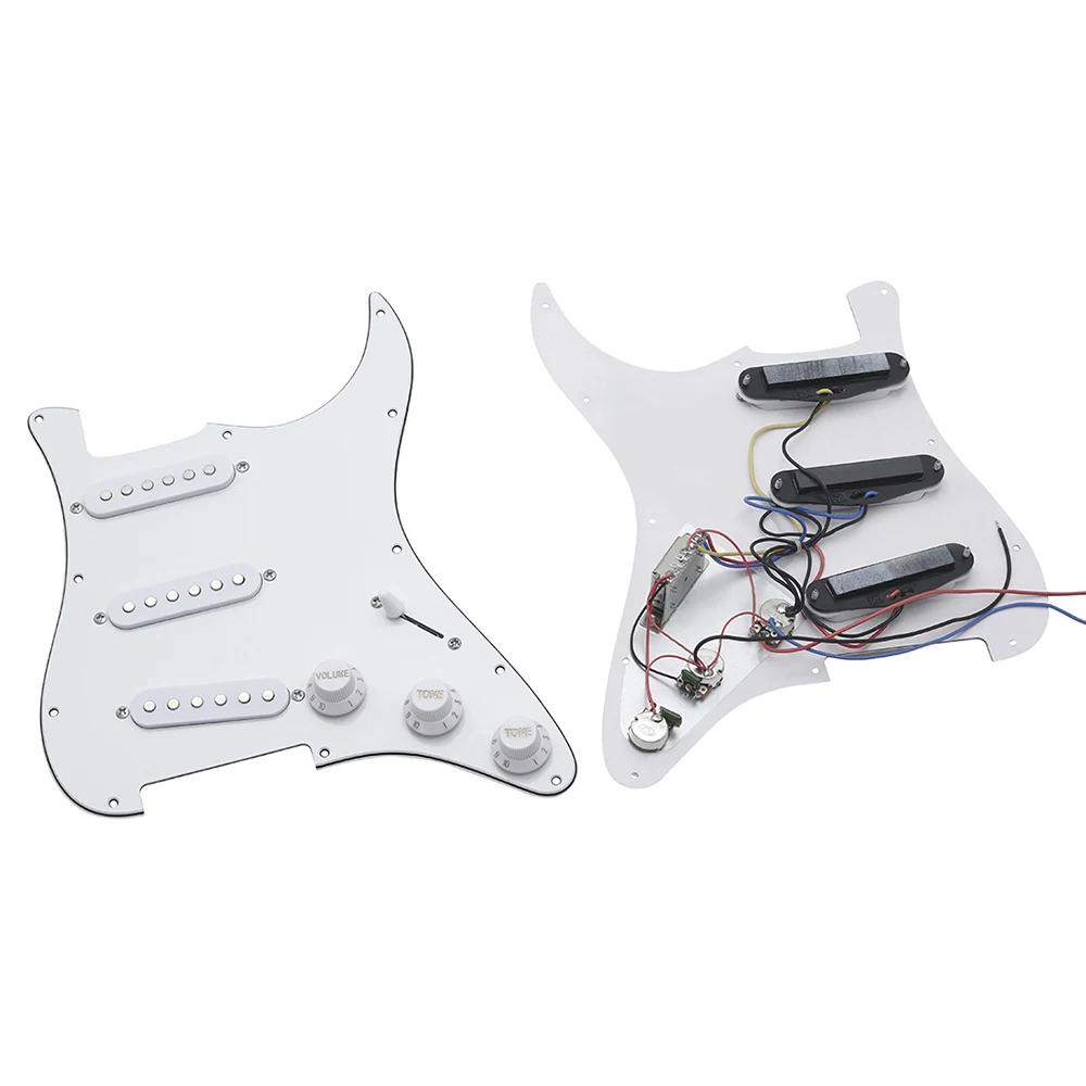 IRIN Electric Guitar Pickguard Pickups Loaded Prewired 11 Hole Single Coil Guitar Pickguard Pickups for FD ST Style Guitar