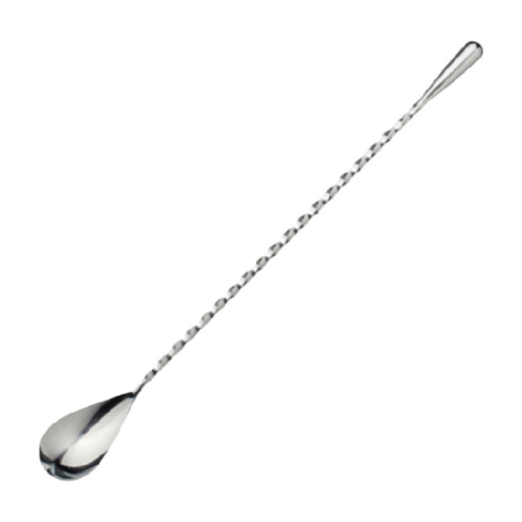Durable 304 Stainless Steel Cocktails Spoon Double Ended Mixing Tool Polished Finish For Professional And Home Bartending