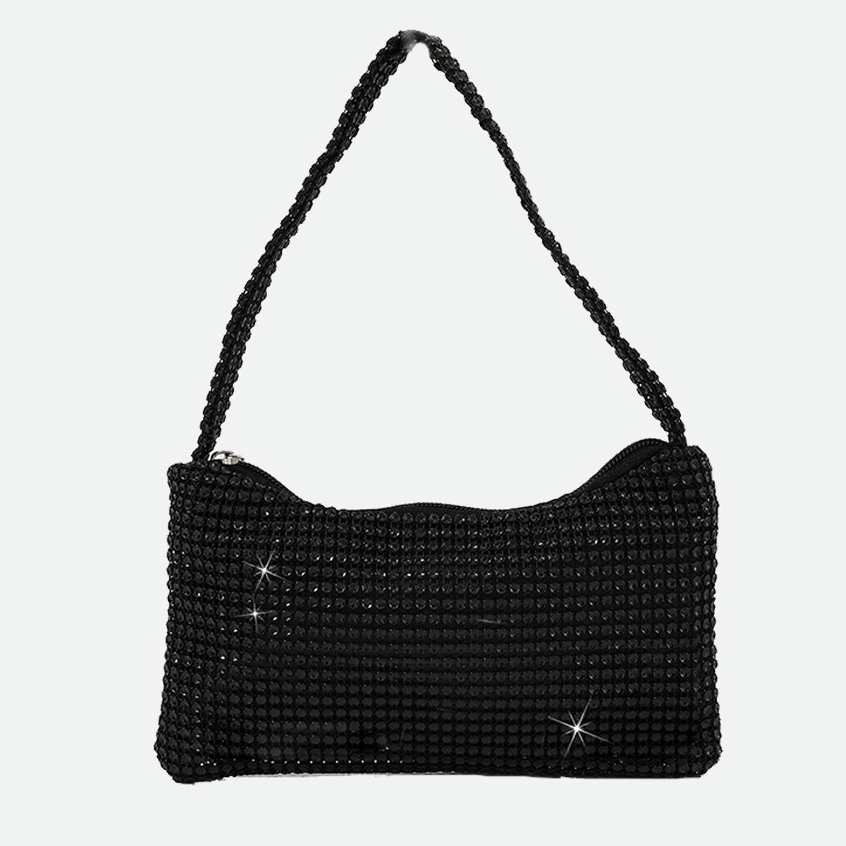 

Привлекающая богатство имитация сетчатых капель воды мини сияющая блестящая сумка подмышкой, вечерняя сумка на одно плечо MJN