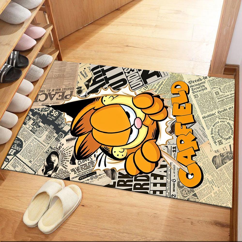 Garfield Breaking Through Square rugs are a great choice for living rooms, bedrooms, home décor, and as gifts