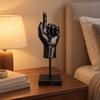 Resin Hand Statue with Base Antique Copper Finish Tabletop Figurine