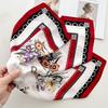 Small Fresh Literary Flowers Age-Reducing Simulation Silk Scarves Spring And Summer Women Go Out Windproof Neck Scarf