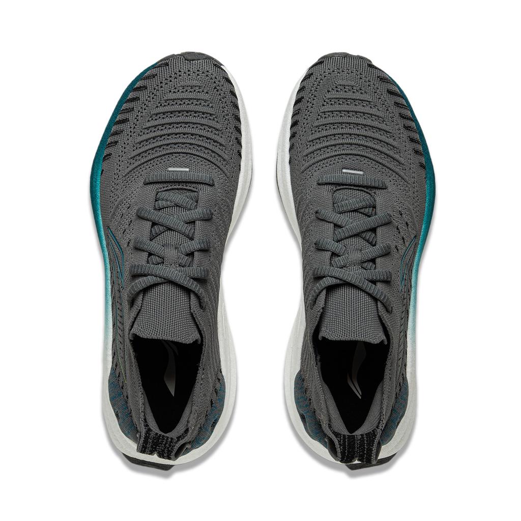 New LiNing Comfortable Shock Absorbers Slip Resistant Abrasion Resistant Breathable Low Top Running Shoes Men's Black Gray ARSU065-4