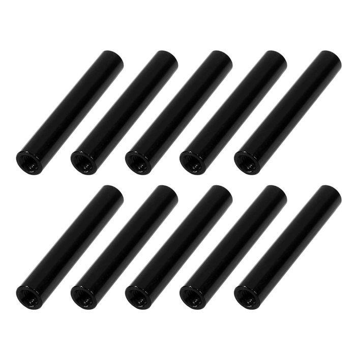 Entretoise - SOURCING MAP - M3 X 30mm - Aluminium - Noir - 10 Pièces