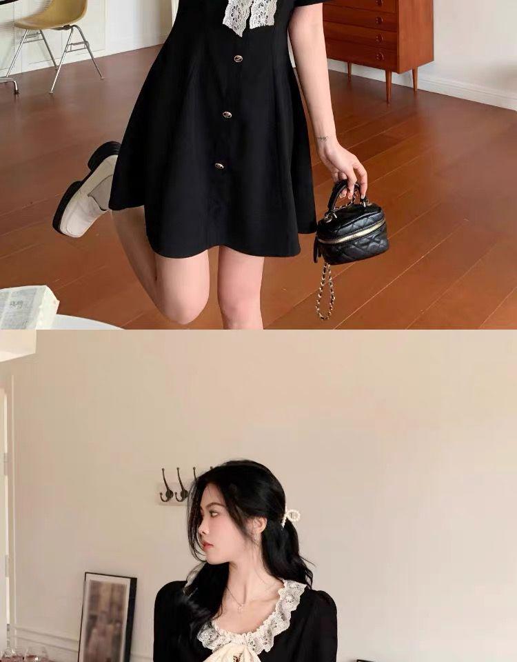 Hepburn Style Plus Size Bowknot Dress - Summer, Flaw-Hiding, Retro Slimming Skirt