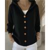 Autumn and Winter Hooded Knitted Cardigan Women's Solid Color Casual Fashion Sweater Jacket Women