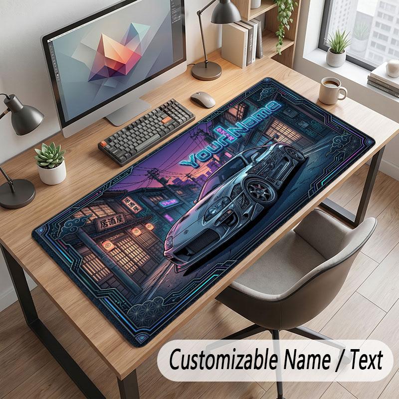 Neonowy Kolorowy Motyw Spersonalizowana Podkładka pod Mysz Personalizowany Nadruk Imię Tekst Mata na Biurko do Domowego Biura Dekoracja Stołu