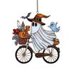 Halloween Ghost Ride Ornament with Lanyard Solar Trap Witch Hat Pumpkin Passenger Hanging Pendant Sun Catcher