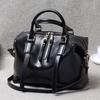 Retro Portable Oil Wax Leather Women's Bag Boston Bag Trendy Women's Leather One-shoulder Crossbody Bag