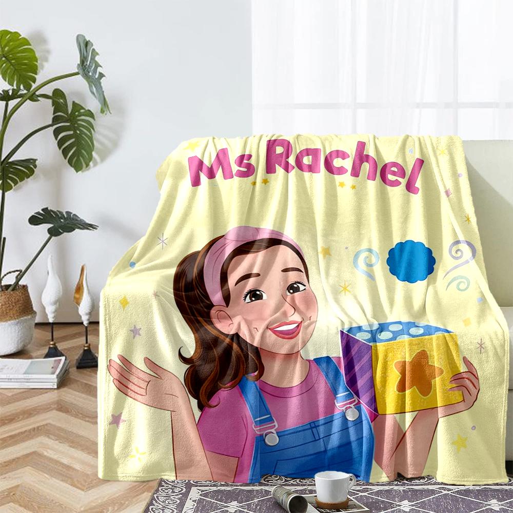 Ms. Rachel Theme Printed Blanket - Perfect for Couch, Bed, Travel & Outdoor Use | Machine Washable, Cozy & Durable.