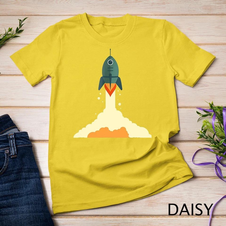 Space Rocket Astronaut T-Shirt Astronomy Exploration Unisex T-shirt 2 M