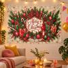 Christmas Theme Wall Tapestry, Xmas Wall Hanging, Holiday Home Bedroom Decoration