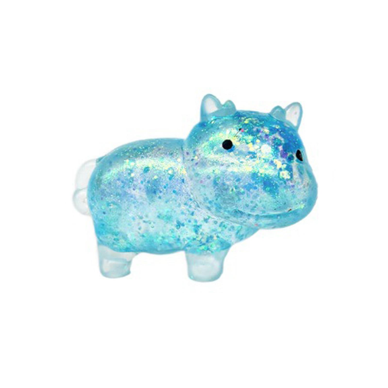 

Translucent Cow Toy, Soft Stress Relief Toy With Glitter For Kids And Adults One Size синий