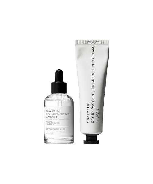 Graymelin [SET] [Anti-Wrinkle Functional] Pore Elasticity Nourishing Set (Collagen Perfect Ampoule 50ml + Collagen Repair Cream 50ml) NONE