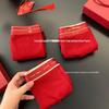 Lucky Gift Box: Men's Red Antibacterial Cotton-Feel Breathable Underwear