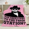 1PC Western Adventure Romance Flannel Blanket Gift, Suitable for Both Men And Women, Soft Ideal for Beds And Sofa, Birthday Or Christmas Gift