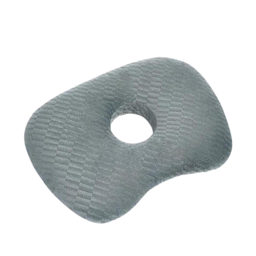 Ear Piercing Pillow Soft Fleece Guard Orthopedic Pillow with Ear Hole for Side Sleepers Office Travel