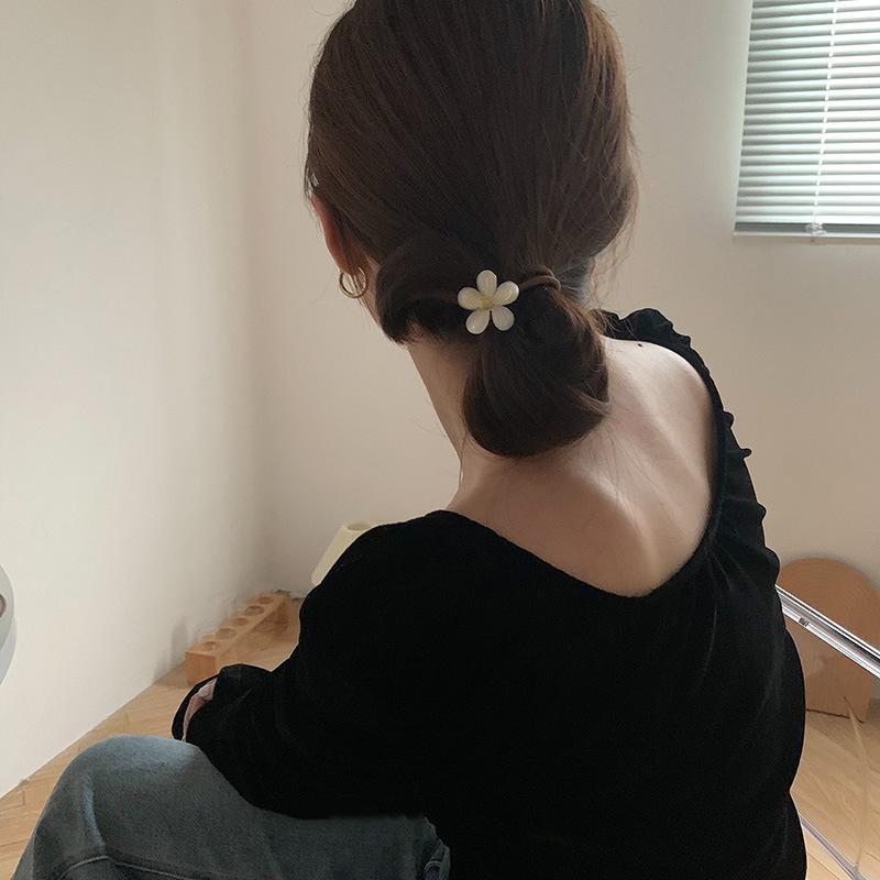 Little Cat's Eye Stone High-Elastic Hair Tie: Durable, Non-Pulling Summer Ponytail Band for Women