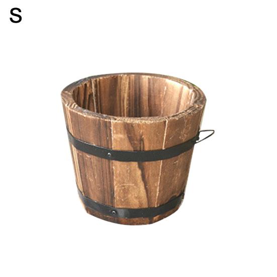 Rustic Succulent Planter Medinės statinės tuščias gėlių vazonas konteineris Sodo dekoras