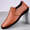 9001 Men'S Shoes Loafer Leather Shoes One-Pedal Lazy Driving Casual Shoes Spring Large Size Low-Top Foot Cover Cowhide Surface Single Shoes