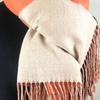 Double-sided solid color imitation cashmere winter new scarf women's tassel thickened two-color versatile warm shawl fashion scarf