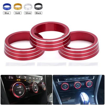 Air Conditioning Knob Decorative Cover Ring Adjust Trim Cover For VW Tiguan Atlas T-roc Ateca FR Passat B8 Variant 2017-2019