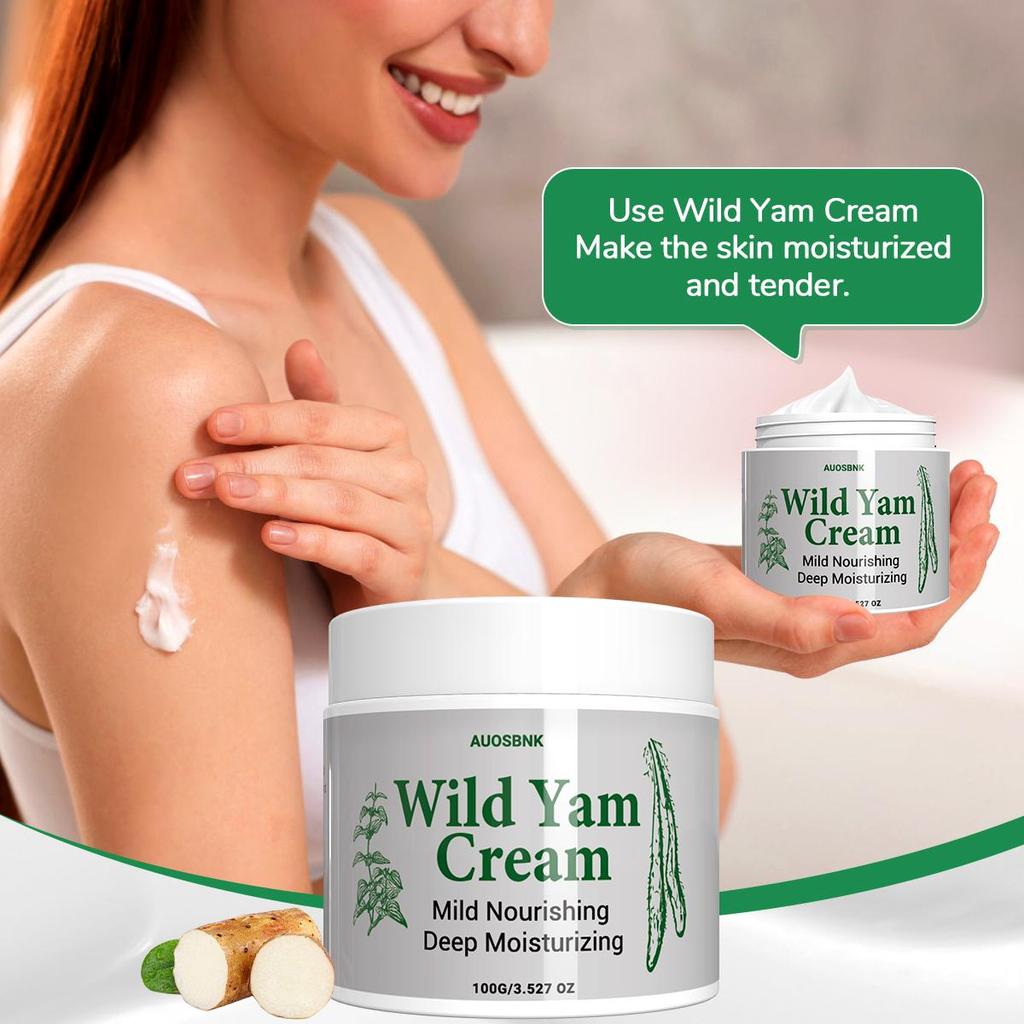 100g-Wild Yam Cream, Natural Balancing Cream for Women Soothing Support for Midlife Wellness, Deeply Nourish & Moisturize the Skin