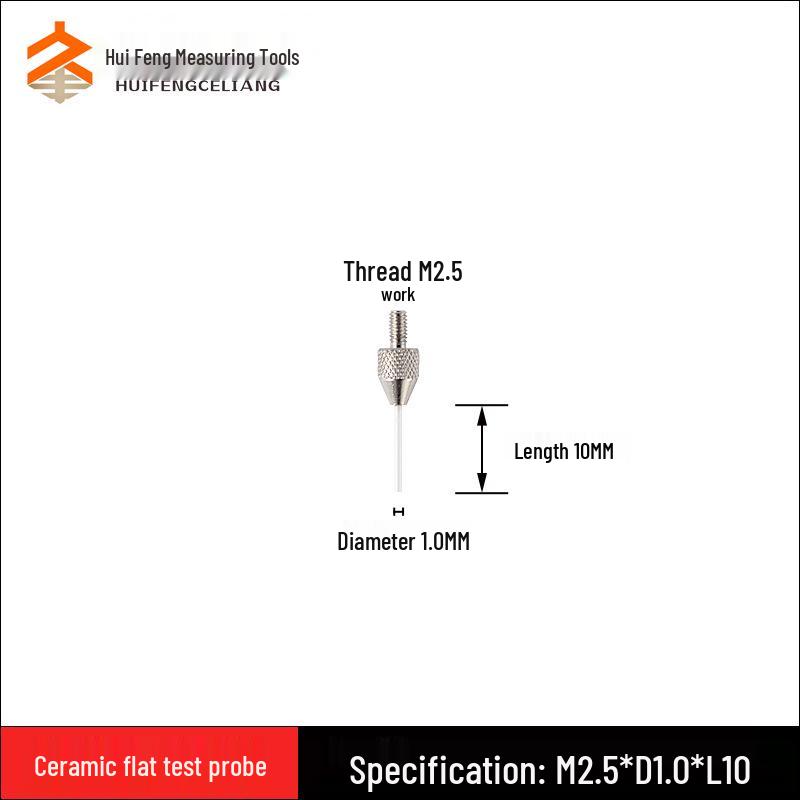 Ceramic Flat Dial Indicator with Measuring Pin and Micrometer Head