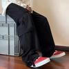 Herren Cargo-Hose Unifarben Kordelzug Mehrere Taschen Locker Streetwear Herbst Winter Hip Hop Baggy Cargo-Hose für den täglichen Gebrauch