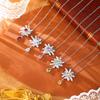 Rotatable fireworks s925 sterling silver jewelry set, light luxury, natural crystal necklace ring, two-piece jewelry gift.