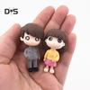 2Pcs/Set Boy Girl Cartoon Doll Miniature Ornaments Garden Dollhouse Decoration