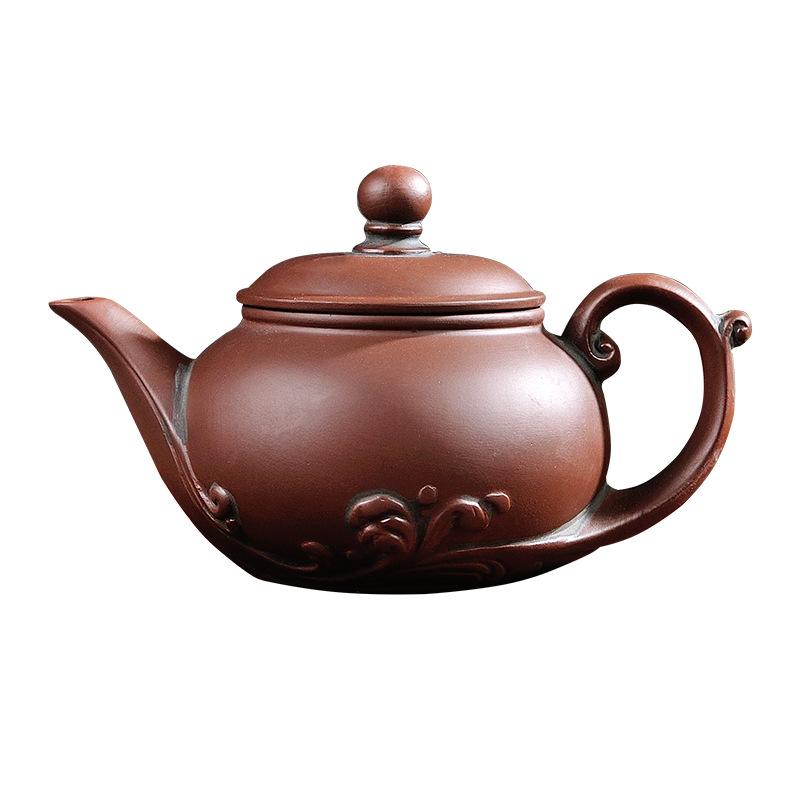 Ceainic chinezesc retro din lut violet ceainic Kung Fu Set de ceai Oală din lut vermilion Xishi Pot Tea Brewer Infuzor de ceai