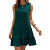 YYFS Women's Summer Midi Dress O-Neck Sleeveless Dress Loose Waistline Party Club Dresses