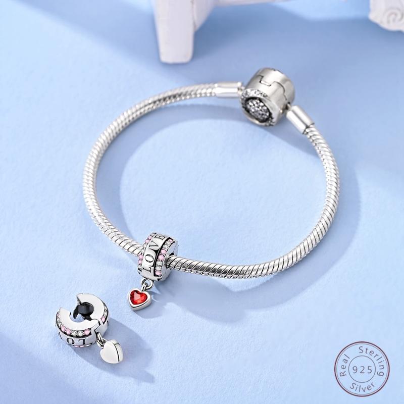 Charm Beads Love Heart Copper Pendant 3Mm Diy Party Christmas Exquisite Jewelry Making Gift