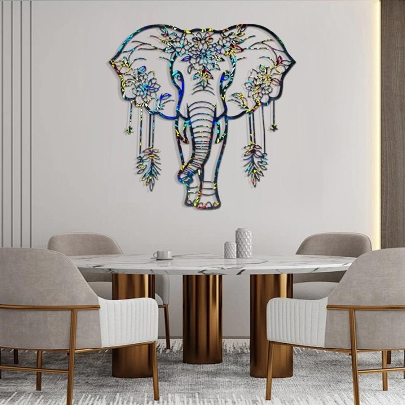Elephant Shape Wall Hanging Decoration Crafting Mould Holographics Silicone Mold for Wall Sticker Jewelry Making Tool