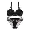 Set Reggiseno con Anello in Acciaio Morbido Europeo e Americano per Seno Piccolo da Donna - Stile Supportivo Anti-Cedimento e Raccolto