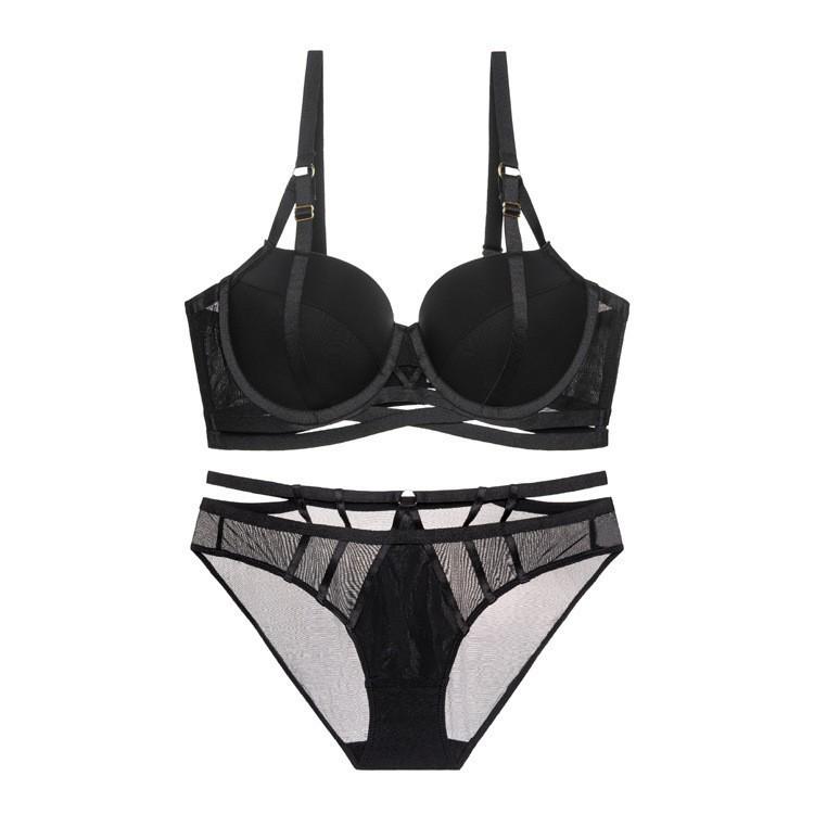 Set Reggiseno con Anello in Acciaio Morbido Europeo e Americano per Seno Piccolo da Donna - Stile Supportivo Anti-Cedimento e Raccolto