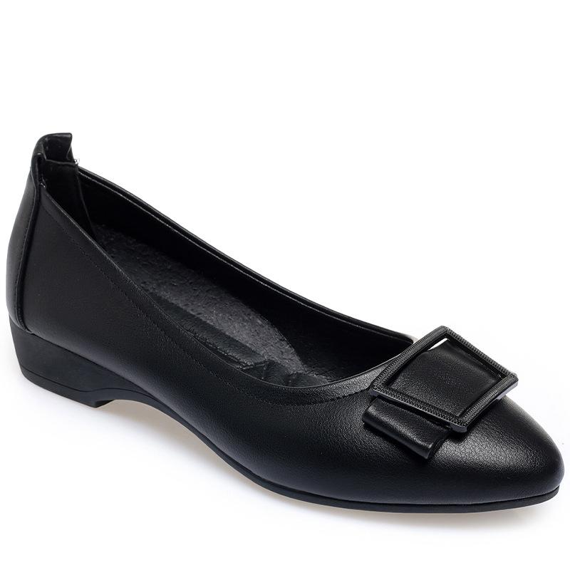 

мода весна осень женская обувь 2024 неглубокий носок элегантные офисные туфли женские туфли-лодочки мода черные рабочие туфли размер 35-42 комфорт 37(Foot23.5cm)