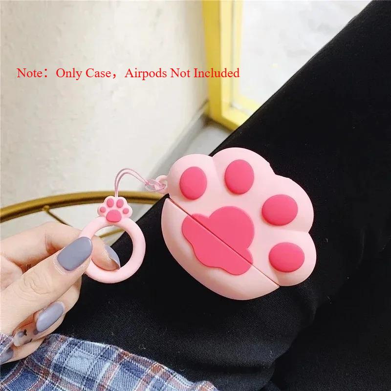

3D Cute Cartoon Cat Paw Earphone Case for Apple AirPods 1 2 Pro 3 2 Bluetooth Silicone Earphone Case for AirPods 4 3 Cover Cases Shell For Airpods 1 or 2