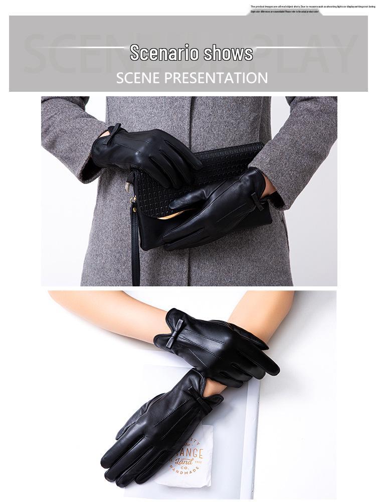 Damenhandschuhe aus echtem Lammleder - Dick, Warm, Ideal für Herbst und Winter