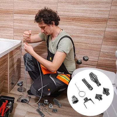 7Pcs/Set Pipeline Dredger Easy To Install Disassemble Drain Unclogger Set Drain Pipe Auger